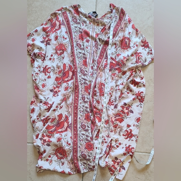 Angie Duster Kimono Red Cream - Picture 6 of 6